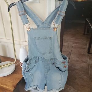 BCBGgirls overalls size 10 girls light blue denim